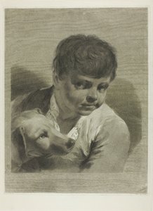 Un niño con un perro de Giovanni Marco Pitteri