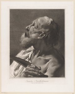 apóstol bartolomé San Bartolomé (título sobre objeto) Apóstoles (título de la serie) de Giovanni Marco Pitteri