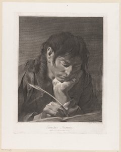 el apóstol juan Sanctus Joannes (título sobre objeto) Los Apóstoles (título de la serie) de Giovanni Marco Pitteri