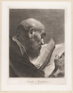 Apóstol Mateo Sanctus Matthaeus (título sobre el objeto) Apóstoles (título de la serie) de Giovanni Marco Pitteri