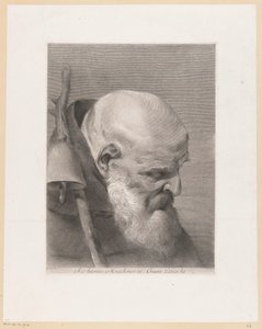 De heilige Antonio de Grote San Antonio, Patriarca de los Monjes en Griente (título sobre objeto)