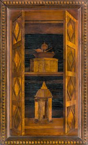 Coro Canónico de Madera, Incrustado por Giovanni Maria Platina 1484, Stallo Superior