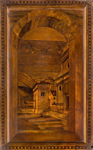 Coro Canónico de Madera, Incrustado por Giovanni Maria Platina 1484, Stallo Superior