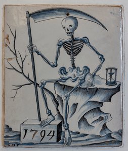 Placa con alegoría de la muerte de Giovanni Meazzi