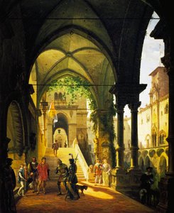 Luis XI en el Castillo de Barolo por Giovanni Migliara (1785-1837)