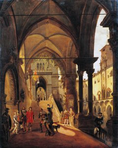 Luis XI en el castillo de Barolo, por Giovanni Migliara (1785-1837)