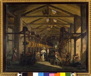 Hilado de seda. Pintura de Giovanni Migliara