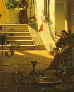 El boticario de un claustro (detalle)