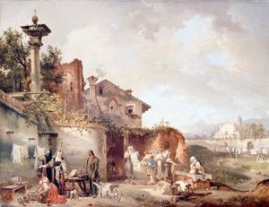 La lavandería del convento de monjas de Giovanni Migliara