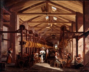 El taller de hilado Mylius en Boffalora Ticino cerca de Milán de Giovanni Migliara