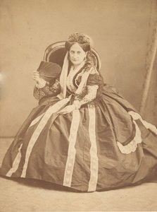 La Comtesse sentada con abanico, 1860s