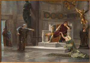 Costantine y el esclavo (óleo sobre lienzo) de Giovanni Muzzioli