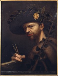 Autorretrato como abad de la Accademia della Valle di Blenio de Giovanni Paolo Lomazzo
