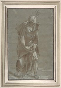 Figura masculina de pie con las manos levantadas, 1565-71 de Giovanni Paolo Lomazzo