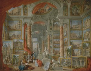 Galería de imágenes con vistas de la Roma moderna de Giovanni Paolo Panini