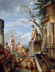 Ruinas con una Sibila y otras Figuras de Giovanni Paolo Panini