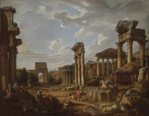 Un Capricho del Foro Romano de Giovanni Paolo Pannini