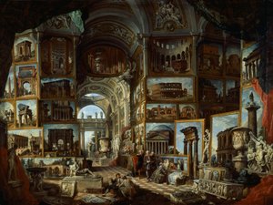 Galería imaginaria de vistas de la antigua Roma, ca 1756 de Giovanni Paolo Pannini