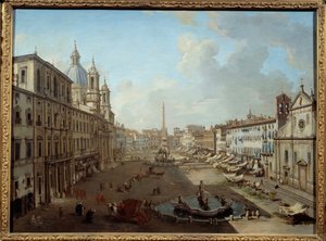 Piazza Navona en Roma de Giovanni Paolo Pannini