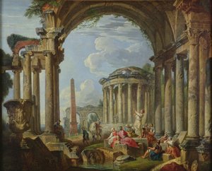 Predicación entre las ruinas antiguas, c.1740-50