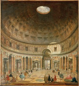 El Interior del Panteón, Roma de Giovanni Paolo Pannini
