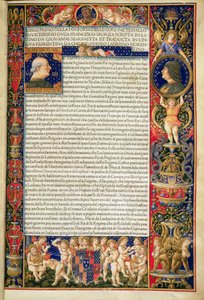 Grenville MS 7251 Frontispicio de una copia de lujo de 