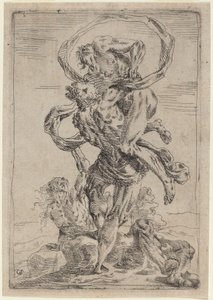 Hércules y Anteo de Giovanni Pietro Possenti