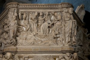 Adoración de los Magos, en el púlpito de la Iglesia de Sant