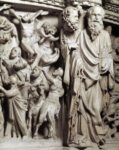 Detalle de los relieves de la silla realizada por Giovanni Pisano de Giovanni Pisano