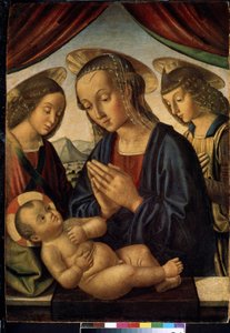 Virgen y niño con ángeles de Giovanni Santi