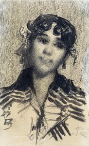 Cabeza de mujer de Giovanni Segantini