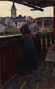 En el balcón, 1892 de Giovanni Segantini