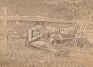 La Pastora, c1888 de Giovanni Segantini