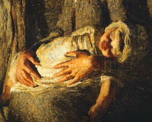 Las Dos Madres (detalle) de Giovanni Segantini