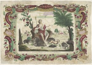 De verloren zoon als zwijnenhoeder El hijo pródigo que alimenta a los cerdos (título sobre el objeto) de Giovanni Volpato (possibly)