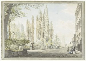 Vista de Villa Montalto en Roma La ville Negroni (título sobre objeto) Vistas de Roma y sus alrededores (título de la serie)