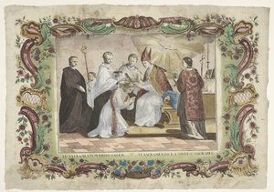 El Sacramento del Sacerdocio VI. sacramentum ordo sacer / VI. sacramento la orden sacrada (título sobre objeto) Los siete sacramentos (título de la serie) de Giovanni Volpato