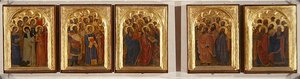Predela, Políptico de Santos, Vírgenes y Mártires de Giovanni da Milano