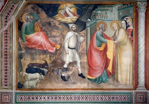 La vida de la Virgen: la anunciación a Joaquín y el encuentro con Santa Ana en la puerta dorada