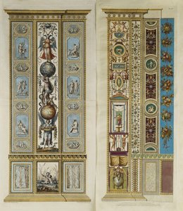 Decoraciones arabescas en la Logia del Vaticano (grabado en color)
