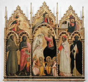Coronación de la Virgen con santos, c.1420