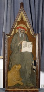 San Jerónimo con león y tres monjas orando, c.1360