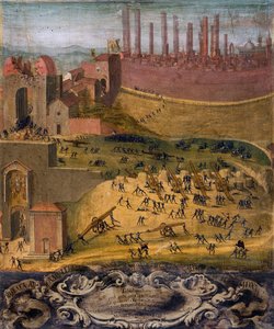La Victoria de Porta Camollia en Siena de 1526 (temple sobre tabla) de Giovanni di Lorenzo Cini