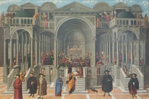 La disputa en el templo de Jesús entre los doctores de Giovanni di Niccolo Mansueti