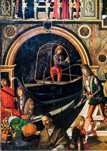 La curación milagrosa de la hija de Benvegnudo da San Polo gracias a una reliquia de la cruz, hacia 1502 (óleo sobre lienzo)