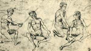 Cuatro hombres desnudos, mediados-finales del siglo XV