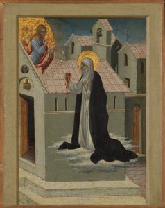 Santa Catalina de Siena Intercambiando su Corazón con Cristo
