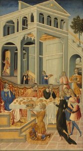La Cabeza de San Juan Bautista Llevada ante Herodes, 1455-60 de Giovanni di Paolo
