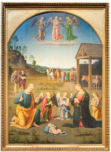 La Adoración de los Reyes Magos (óleo sobre madera) de Giovanni di Pietro (c.1450 1529)