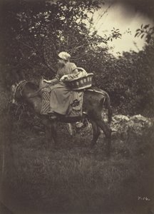 Campesina montando un burro, 1870